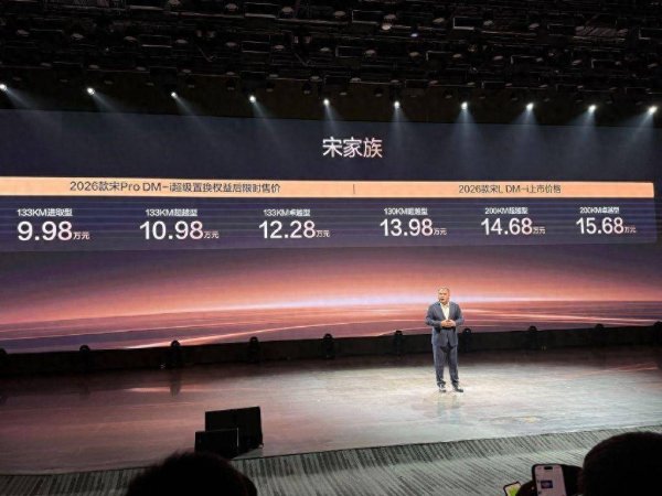 壹策略 每公里不到1毛钱？2026款比亚迪宋Pro DM-i上市，才9.98万起